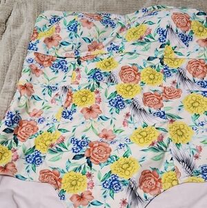 Torrid Floral Strapless 1 Piece Swimsuit Size 3